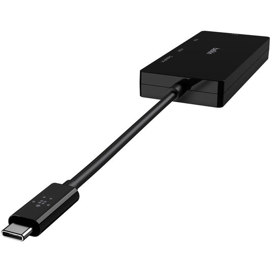 Adaptateur vidéo multiport USB-C Belkin, USB-C vers HDMI - VGA - DVI - DisplayPort, jusqu'à 4k à 60 Hz AVC003BK-BL