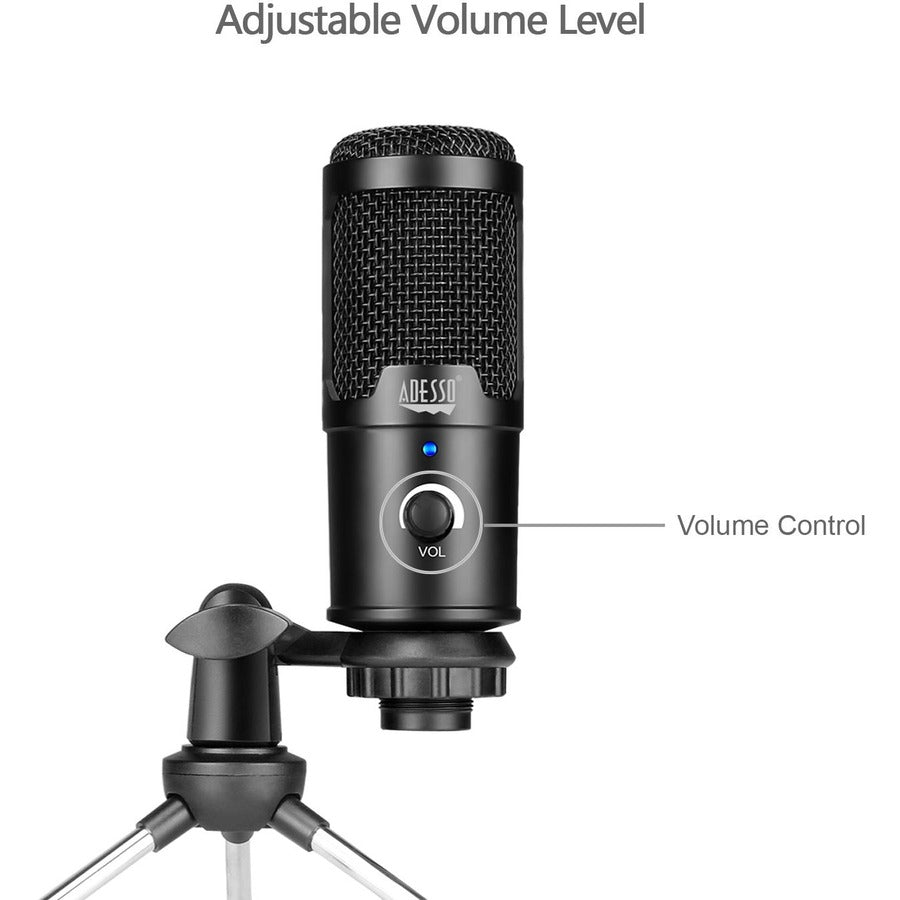 Microphone à condensateur filaire Adesso Xtream M4 pour visioconférence, diffusion en direct XTREAM M4