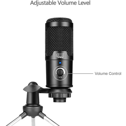 Microphone à condensateur filaire Adesso Xtream M4 pour visioconférence, diffusion en direct XTREAM M4