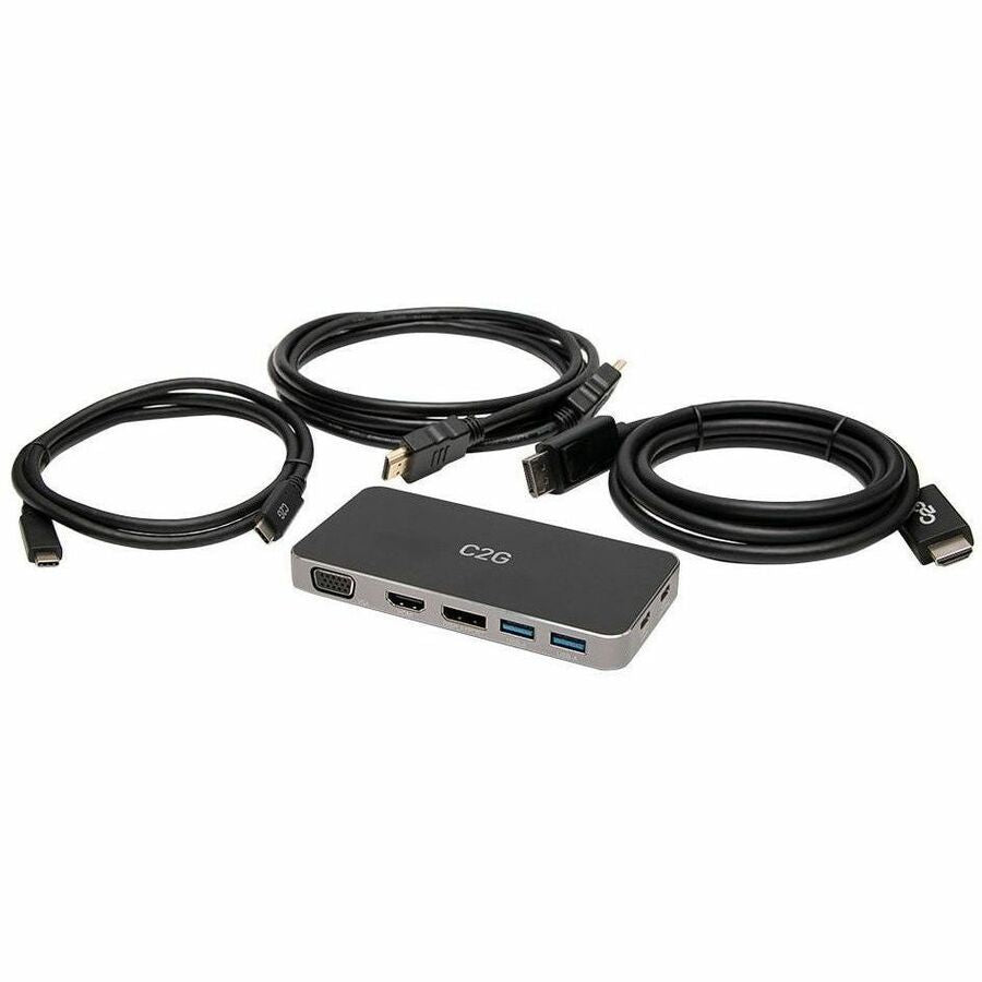 Station d'accueil double écran 7 en 1 USB-C C2G pour ordinateurs portables C2G54477