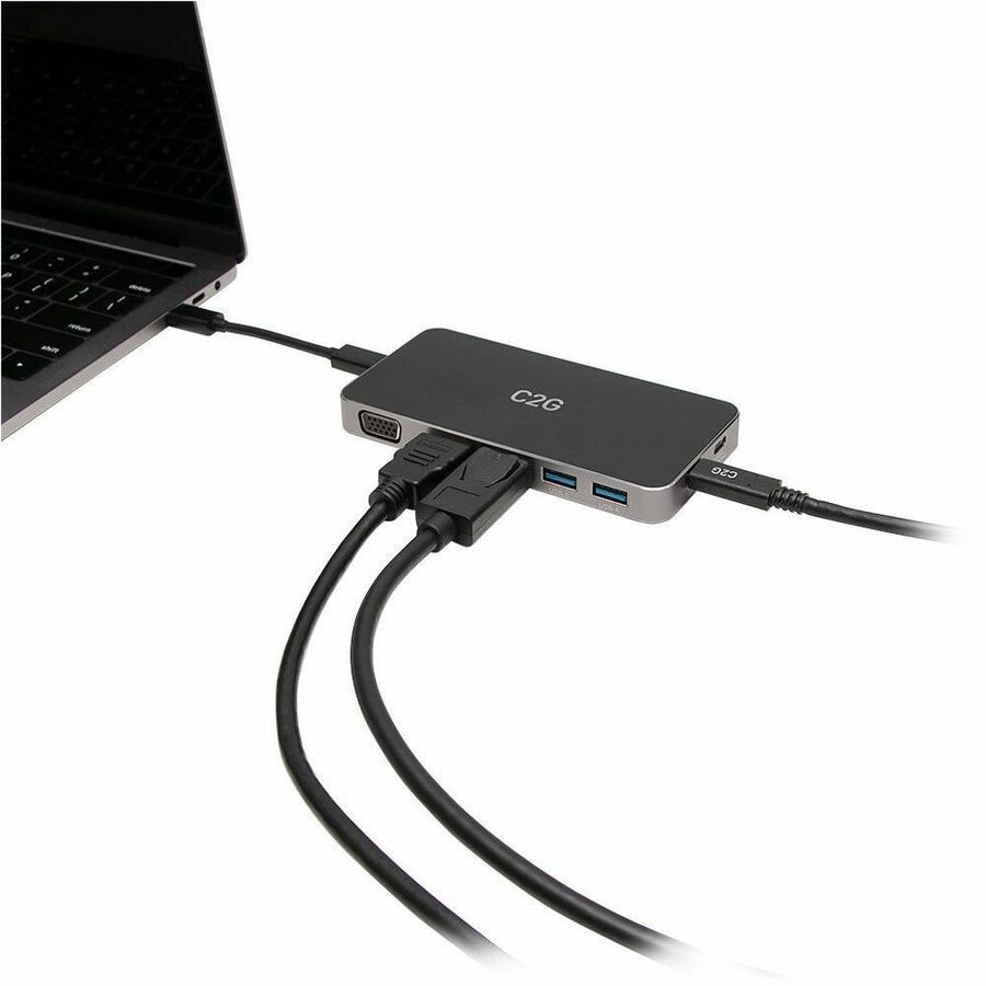 Station d'accueil double écran 7 en 1 USB-C C2G pour ordinateurs portables C2G54477