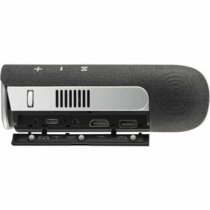 Projecteur LED portable ViewSonic M1X avec support intelligent, haut-parleurs Harman Kardon, batterie intégrée, distorsion trapézoïdale H/V, réglage des 4 coins, Bluetooth, Wi-Fi, USB-C, USB A alimenté M1X