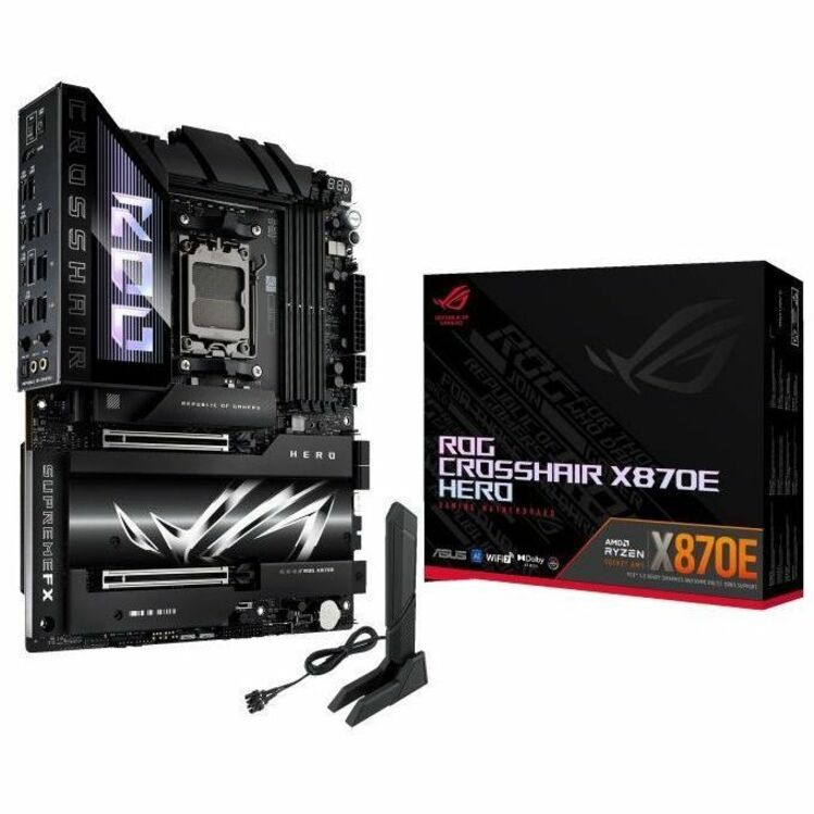 Carte mère de bureau gaming Asus ROG Crosshair X870E HERO - Chipset AMD X870E - Socket AM5 - ATX ROGCROSSHAIRX870EHERO