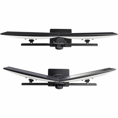 StarTech.com Support de bureau pour écran double avec barre transversale pour écrans de 27 pouces, capacité maximale de 12 kg, montage VESA 75 x 75/100 x 100, réglage de la hauteur sans outil 2MC1S-MONITOR-STAND