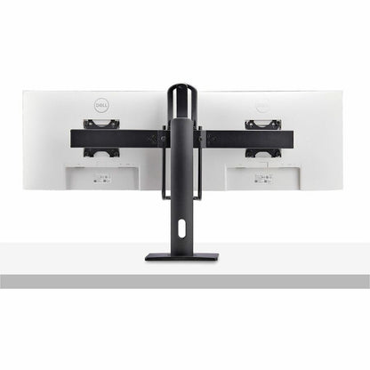 StarTech.com Support de bureau pour écran double avec barre transversale pour écrans de 27 pouces, capacité maximale de 12 kg, montage VESA 75 x 75/100 x 100, réglage de la hauteur sans outil 2MC1S-MONITOR-STAND