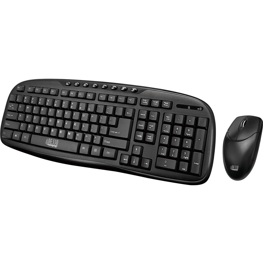 Adesso WKB-1330CB - Ensemble clavier et souris de bureau sans fil 2,4 GHz WKB-1330CB