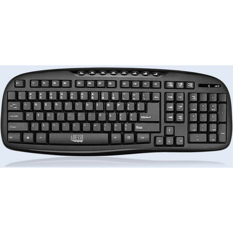 Adesso WKB-1330CB - Ensemble clavier et souris de bureau sans fil 2,4 GHz WKB-1330CB
