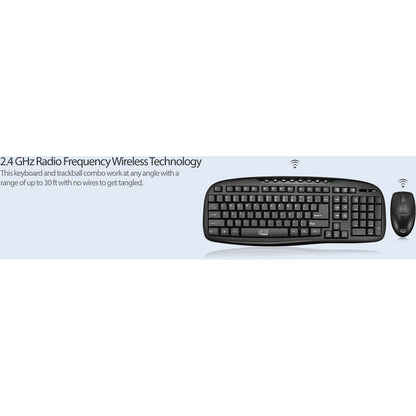 Adesso WKB-1330CB - Ensemble clavier et souris de bureau sans fil 2,4 GHz WKB-1330CB