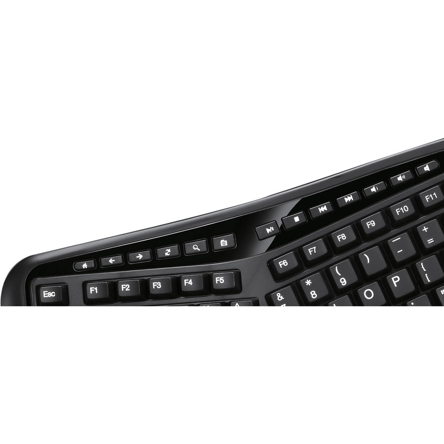Adesso 2.4GHz Wireless Ergonomic Touchpad Keyboard WKB-4500UB