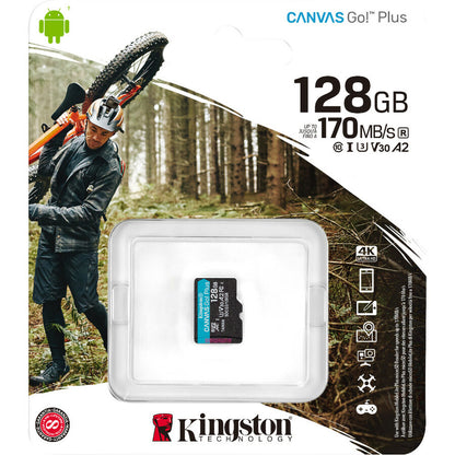 Carte microSDXC Kingston Canvas Go! Plus SDCG3 128 Go Classe 10/UHS-I (U3) SDCG3/128GBSP
