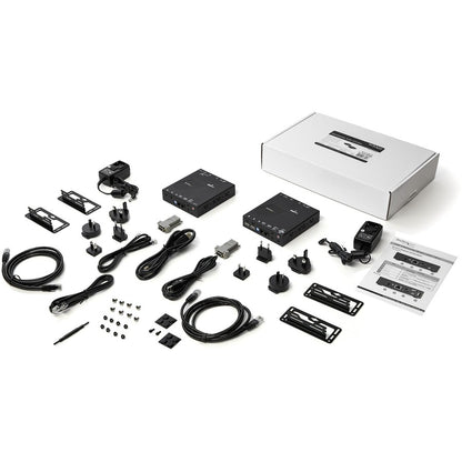 StarTech.com HDMI KVM Extender over IP Network - 4K 30Hz HDMI and USB over IP LAN or Cat5e/Cat6 Ethernet (100m/330ft) - Remote KVM Console SV565HDIP