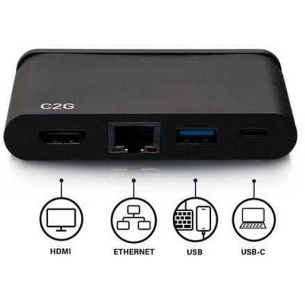 Station d'accueil pour ordinateur portable USB C C2G - HDMI, Ethernet, USB-C, USB-A - 4K 30 Hz C2G54455