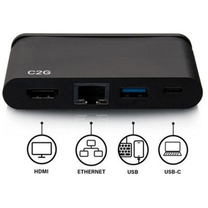 Station d'accueil pour ordinateur portable USB C C2G - HDMI, Ethernet, USB-C, USB-A - 4K 30 Hz C2G54455