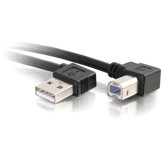 Câble USB 2.0 à angle droit A/B de 5 m de C2G - Noir (16,4 pieds) 28112