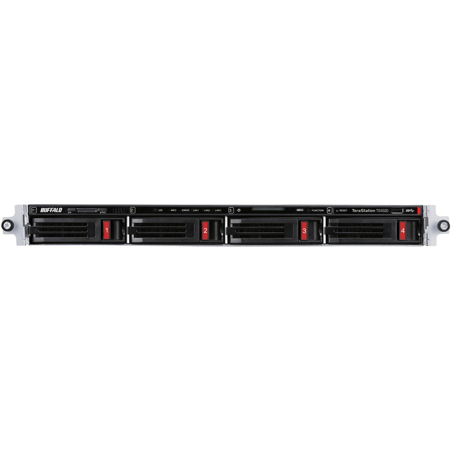 Stockage NAS BUFFALO TeraStation 5420 à 4 baies 48 To (4 x 12 To) monté en rack professionnel Disques durs inclus TS5420RN4804