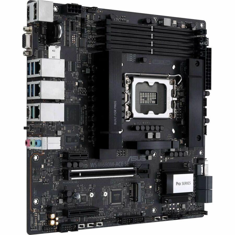 Carte mère de bureau Asus PRO WS W680M-ACE SE - Chipset Intel W680 - Socket LGA-1700 - Mémoire Intel Optane compatible - Micro ATX PRO WS W680M-ACE SE