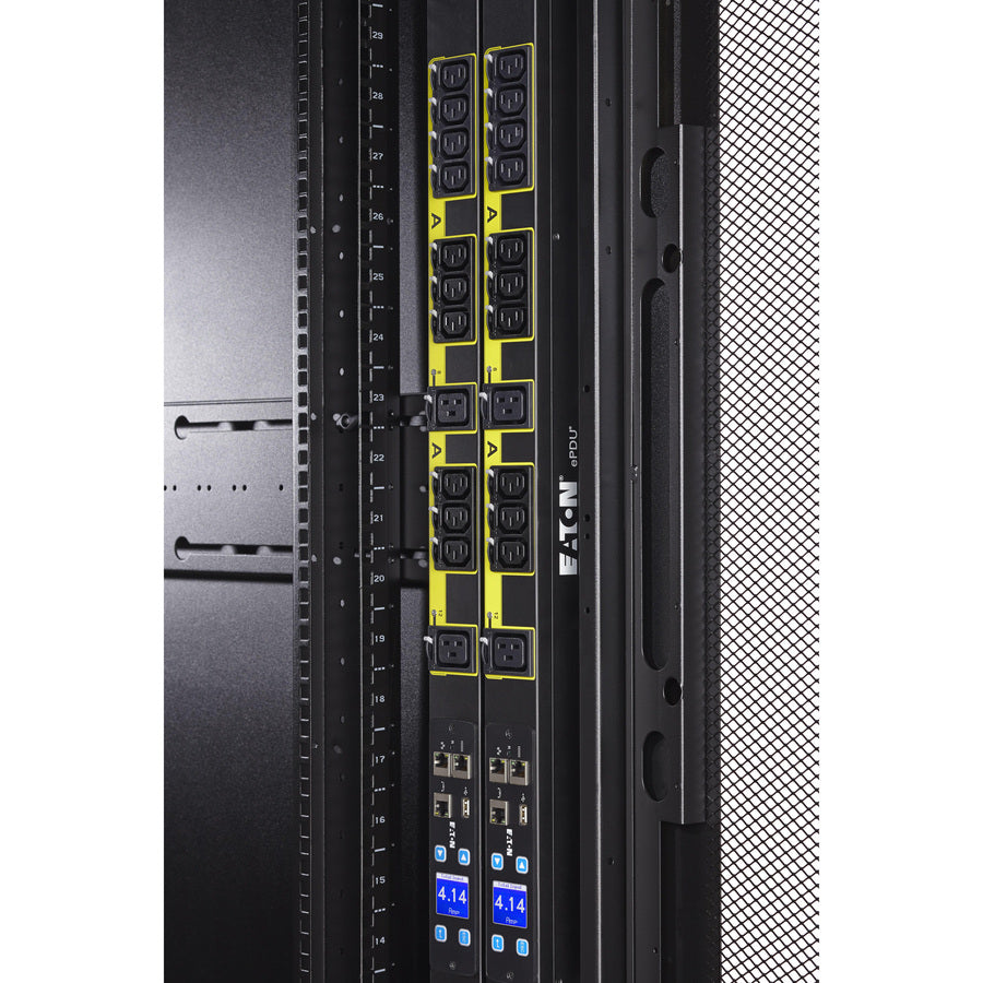 Eaton ePDU G3 géré 38U-A ENTRÉE : L6-30P 24 A 1P SORTIE : 20XC13 : 4XC19 EMA107-10