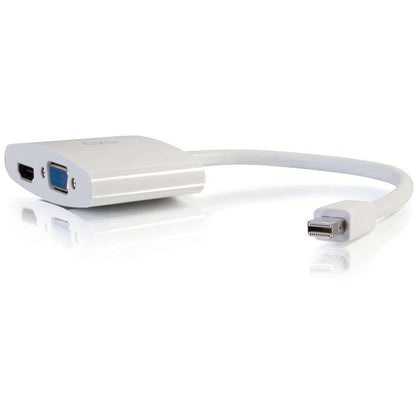 Adaptateur Mini DisplayPort 8 pouces vers HDMI ou VGA 4K C2G - Blanc 28272