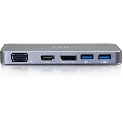 C2G USB C Dual Monitor Laptop Docking Station - HDMI, DisplayPort, VGA - Power Delivery up to 100W 54439