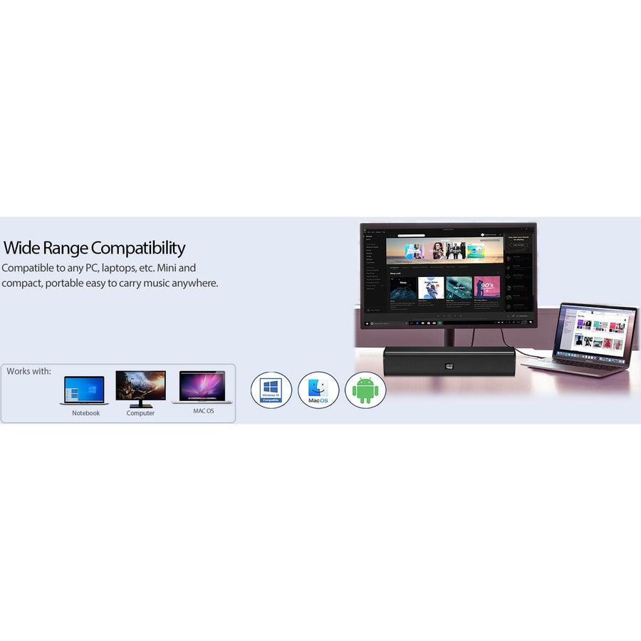 Barre de son portable Adesso Xtream S5 2.0 - 10 W RMS - Noir XTREAM S5