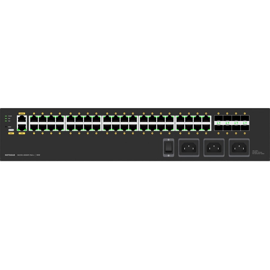 Commutateur géré par ligne AV Netgear M4250-40G8XF-PoE++ GSM4248UX-100NAS