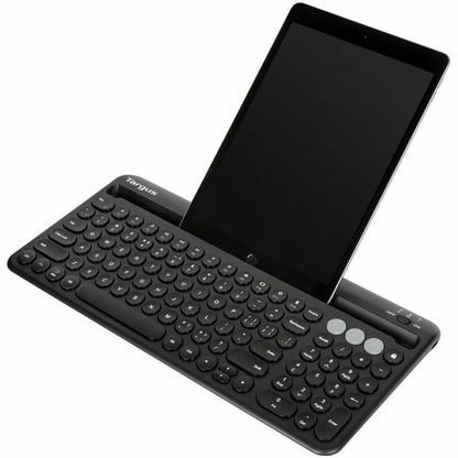 Clavier antimicrobien Bluetooth multi-appareils Targus avec support pour tablette/téléphone AKB867US