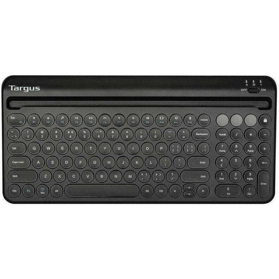 Clavier antimicrobien Bluetooth multi-appareils Targus avec support pour tablette/téléphone AKB867US