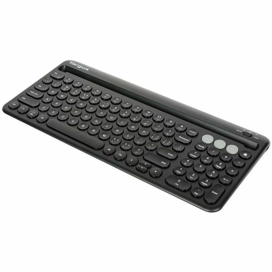 Clavier antimicrobien Bluetooth multi-appareils Targus avec support pour tablette/téléphone AKB867US
