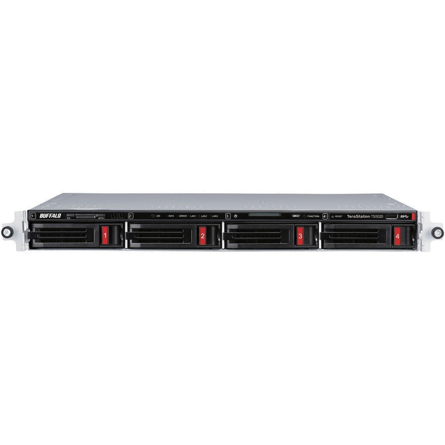 Stockage NAS BUFFALO TeraStation 5420 à 4 baies de 16 To (4 x 4 To) monté en rack pour entreprise, disques durs inclus TS5420RN1604