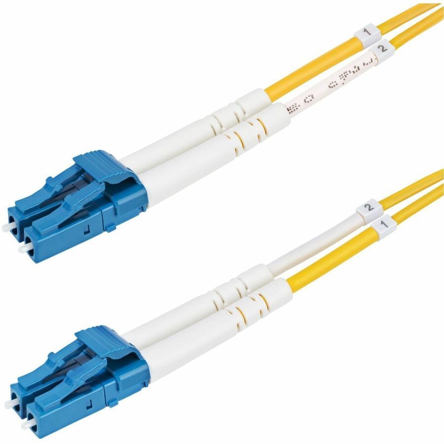 StarTech.com Câble à fibre optique duplex monomode LC vers LC (UPC) OS2 de 1 m (3,3 pi), 9/125, 100G, faible perte d'insertion, cordon de raccordement à fibre optique LSZH SMDOS2LCLC1M