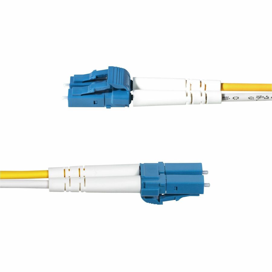 StarTech.com Câble à fibre optique duplex monomode LC vers LC (UPC) OS2 de 1 m (3,3 pi), 9/125, 100G, faible perte d'insertion, cordon de raccordement à fibre optique LSZH SMDOS2LCLC1M