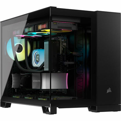 Boîtier PC Corsair iCUE LINK 2500X RGB Micro ATX à double chambre - Noir CC-9011267-WW