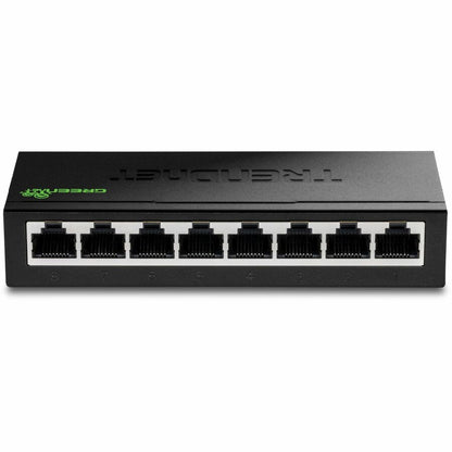 Mini-switch Gigabit à 8 ports TRENDnet, TEG-S80g, technologie GREENnet, conforme NDAA + TAA, commutateur réseau Ethernet de bureau en métal, 8 ports Gigabit, sans ventilateur, protection à vie, noir TEG-S80G