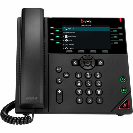 Téléphone IP Poly VVX 450 - Filaire - Filaire - Bureau, Montage mural - Noir 89B77AA#ABA