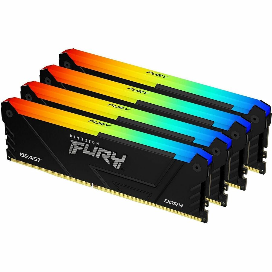 Kit de mémoire Kingston FURY Beast 64 Go (4 x 16 Go) DDR4 SDRAM KF432C16BB12AK4/64