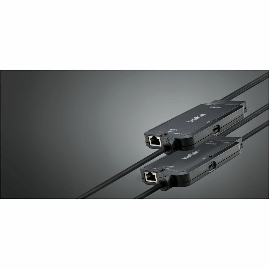 Station d'accueil KVM Belkin TAA USB-C vers (2) câbles DP/USB-B avec RJ45 et alimentation F1DN2CCBL-CPN6T