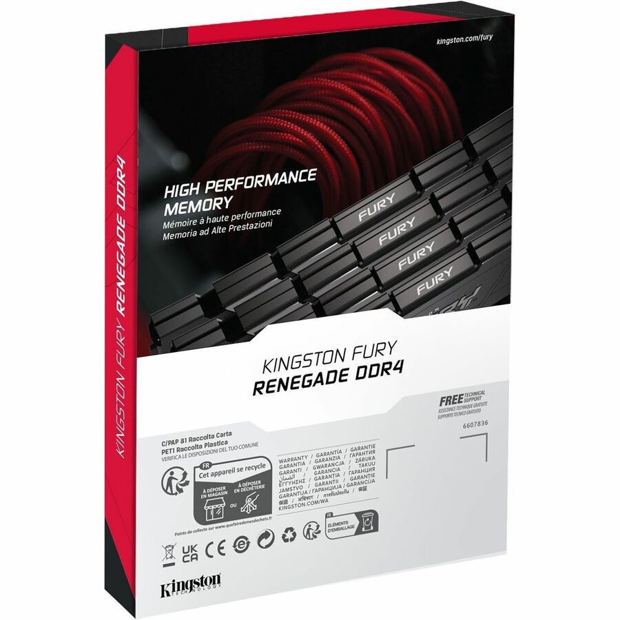 Kit de mémoire Kingston FURY Renegade 16 Go (2 x 8 Go) DDR4 SDRAM KF436C16RB2K2/16