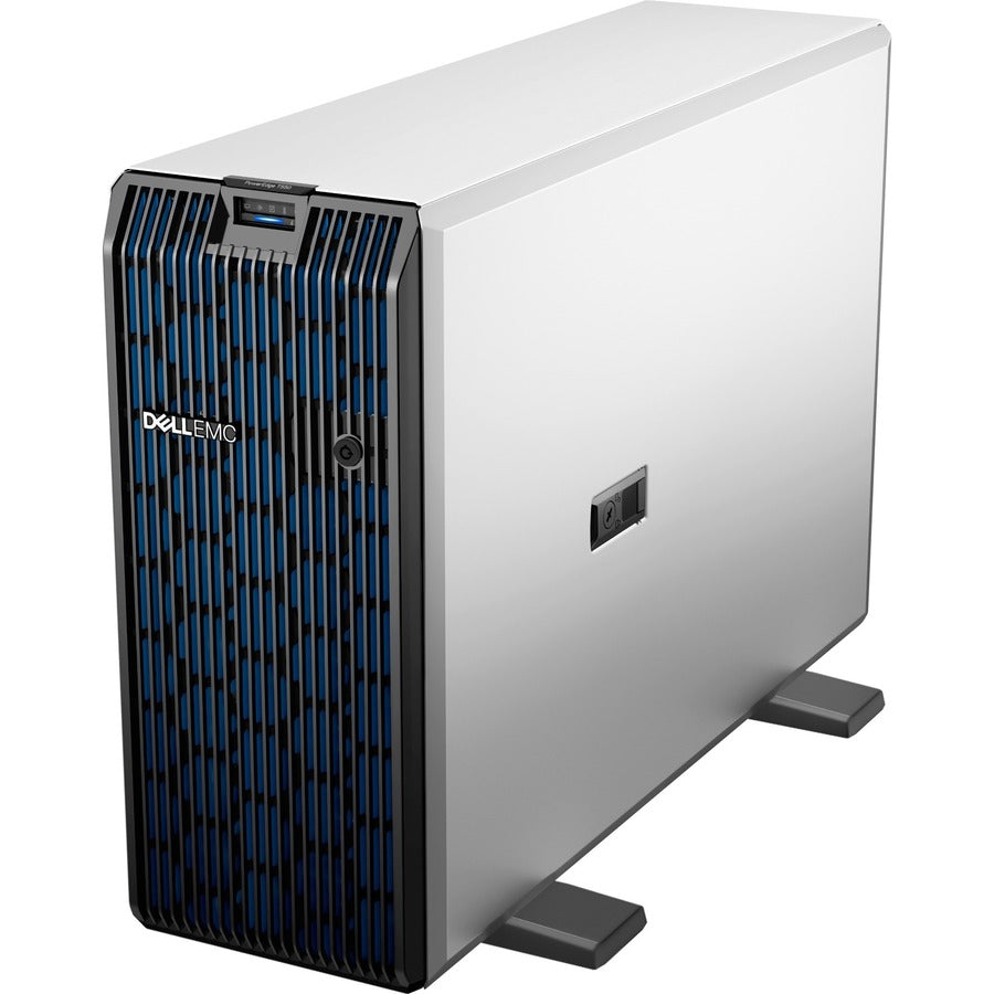 Serveur tour Dell EMC PowerEdge T550 5U - Intel Xeon Silver 4310 2,10 GHz - 8 Go de RAM - 480 Go de SSD - Serial Attached SCSI (SAS), contrôleur Serial ATA 1JKXH