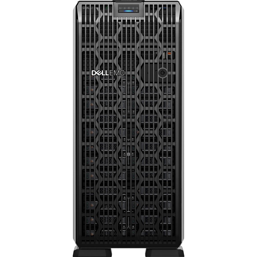 Serveur tour Dell EMC PowerEdge T550 5U - Intel Xeon Silver 4310 2,10 GHz - 8 Go de RAM - 480 Go de SSD - Serial Attached SCSI (SAS), contrôleur Serial ATA 1JKXH