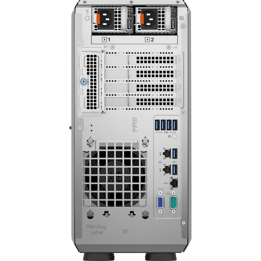 Serveur tour Dell EMC PowerEdge T350 4,5U - 1 x Intel Xeon E-2314 2,80 GHz - 8 Go de RAM - 480 Go de SSD - Contrôleur Serial ATA, Serial Attached SCSI (SAS) XR3JC