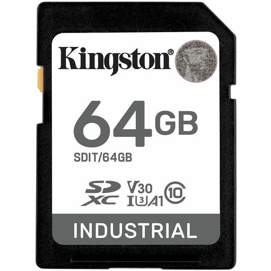 Kingston Industrial 64 Go Classe 10/UHS-I (U3) V30 SDXC SDIT/64 Go