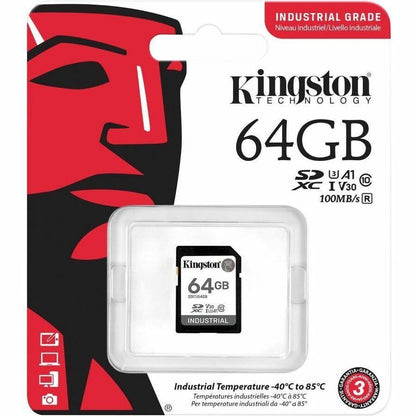 Kingston Industrial 64 Go Classe 10/UHS-I (U3) V30 SDXC SDIT/64 Go
