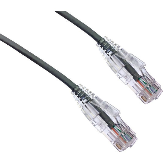 Câble de raccordement ultra-mince anti-accroc Axiom CAT6A BENDnFLEX 2FT 650 MHz (gris) C6ABFSB-G2-AX