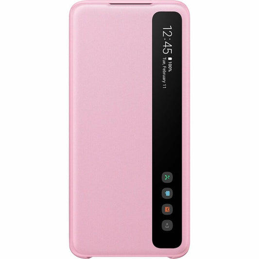 Étui de transport Samsung Smart Clear View (rabat) pour smartphone Samsung Galaxy S20 5G, Galaxy S20 - Rose EF-ZG980CPEGCA