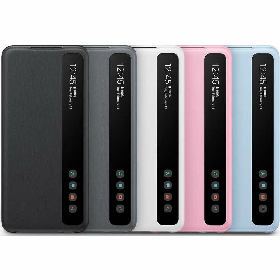 Étui de transport Samsung Smart Clear View (rabat) pour smartphone Samsung Galaxy S20 5G, Galaxy S20 - Rose EF-ZG980CPEGCA
