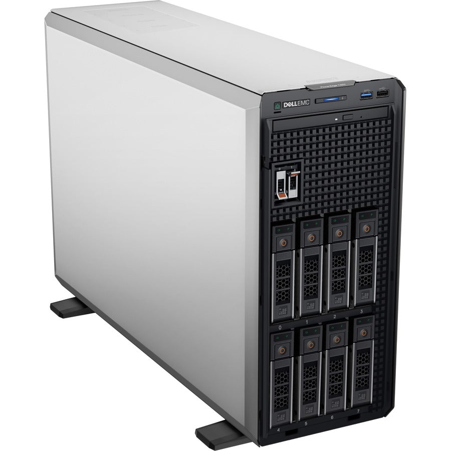 Serveur mini-tour Dell EMC PowerEdge T150 4U - 1 x Intel Xeon E-2314 2,80 GHz - 8 Go de RAM - 480 Go de SSD - Contrôleur Serial ATA, Serial Attached SCSI (SAS) F11T0
