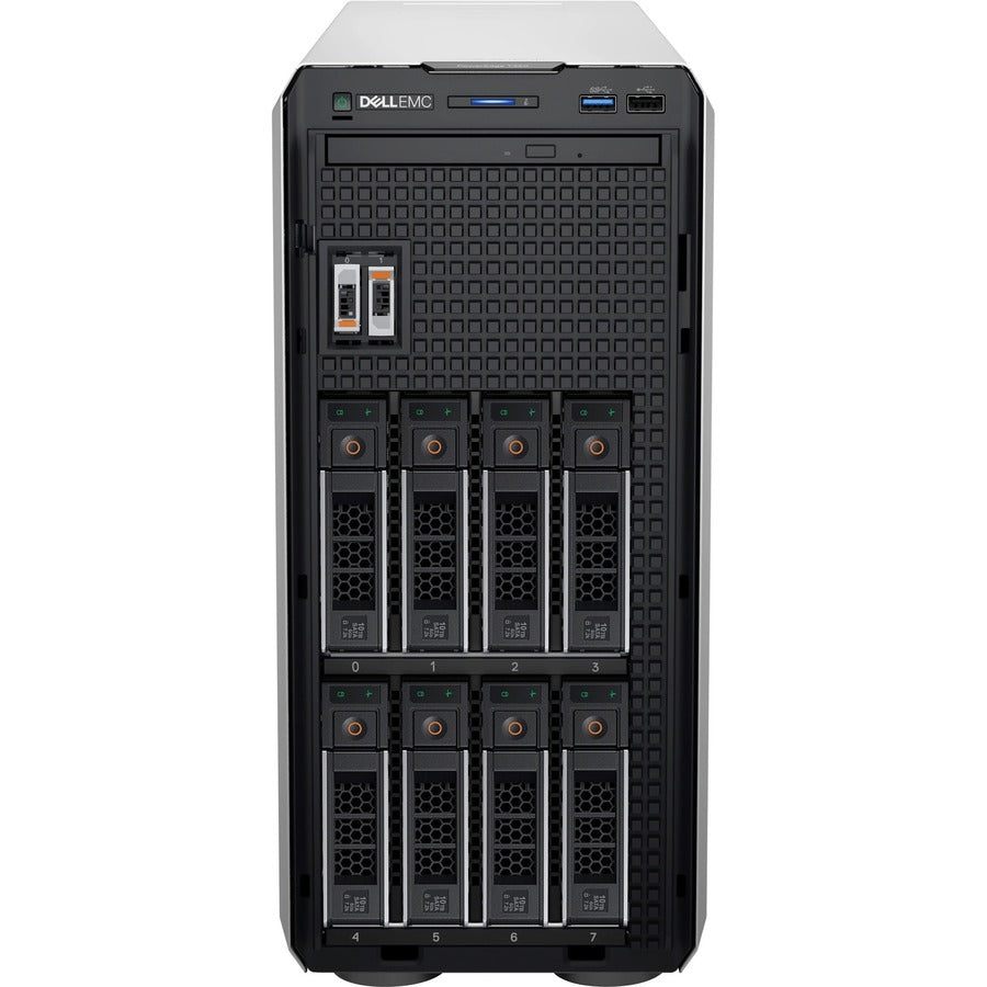 Serveur mini-tour Dell EMC PowerEdge T150 4U - 1 x Intel Xeon E-2314 2,80 GHz - 8 Go de RAM - 480 Go de SSD - Contrôleur Serial ATA, Serial Attached SCSI (SAS) F11T0