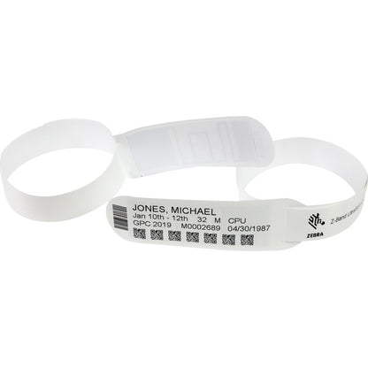 Kit de cartouches pour bracelet Zebra Z-Band UltraSoft (blanc) 10015357K