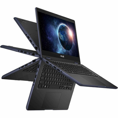 Asus BR1402F BR1402FGA-E31T-CB Ordinateur portable 2 en 1 convertible et robuste avec écran tactile 14 pouces - Full HD - Intel Core i3 i3-N305 - 8 Go - Gris minéral BR1402FGA-E31T-CB