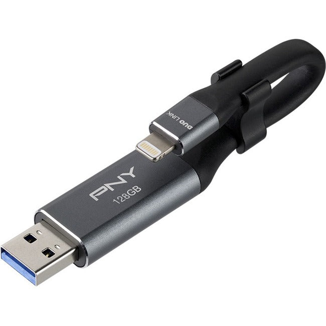 Clé USB 3.0 OTG PNY DUO LINK pour iPhone et iPad P-FDI128LA02GC-RB